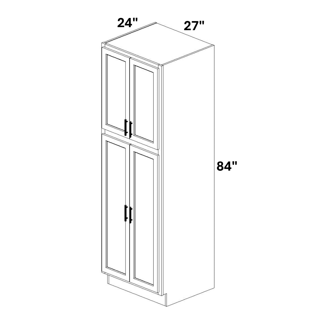 Pantry Cabinet Double Doors Top and Bottom