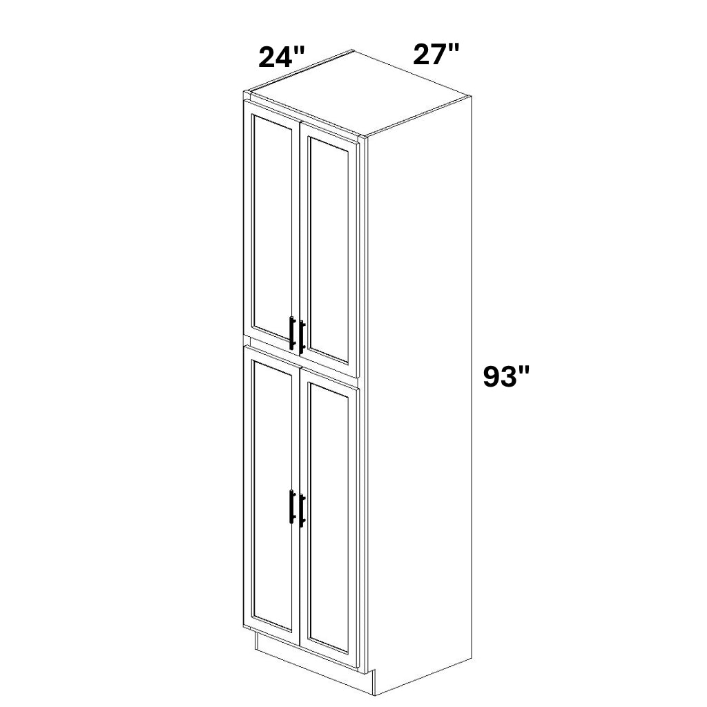 Pantry Cabinet Double Doors Top and Bottom