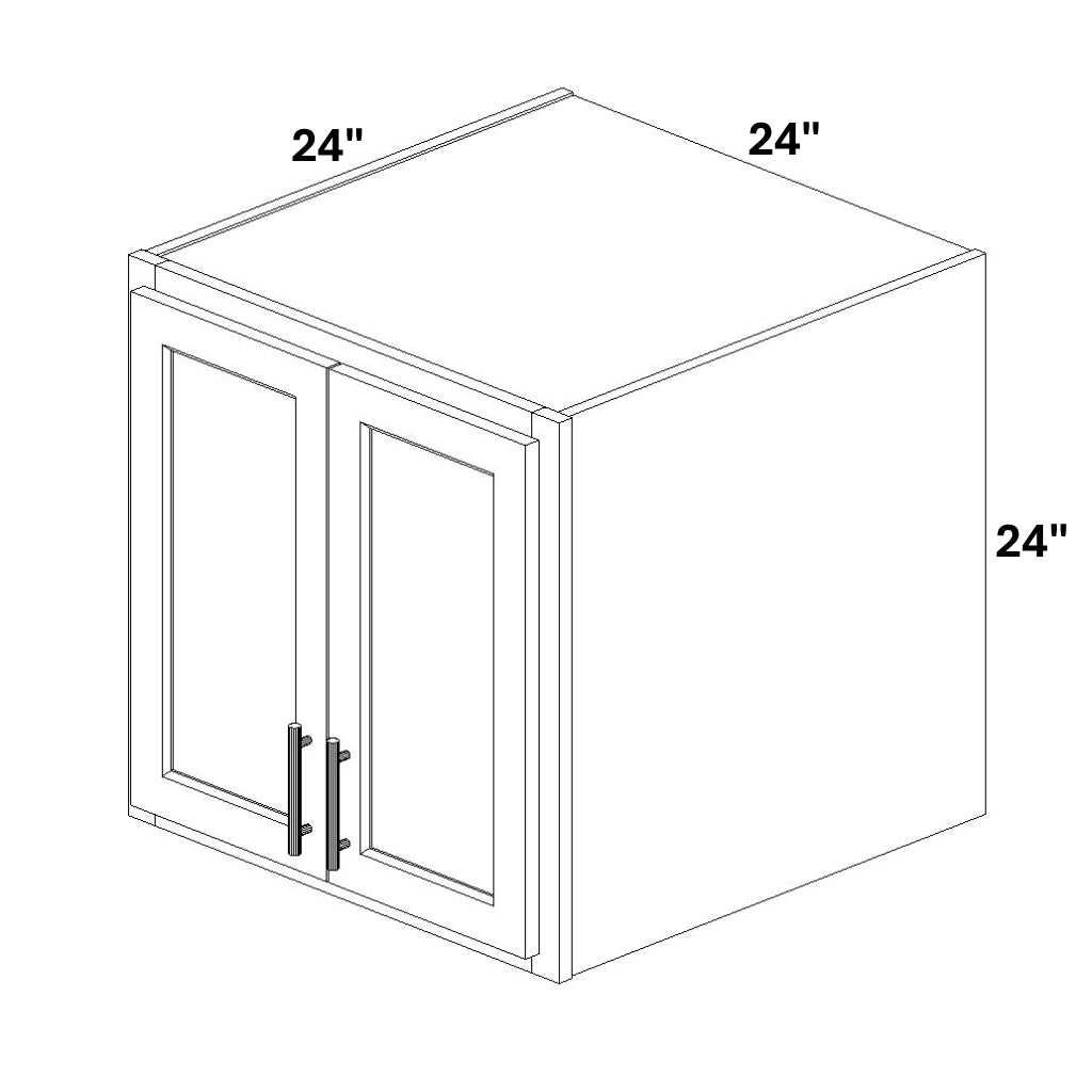 2 Butt Door Bridge Cabinet 24" Deep