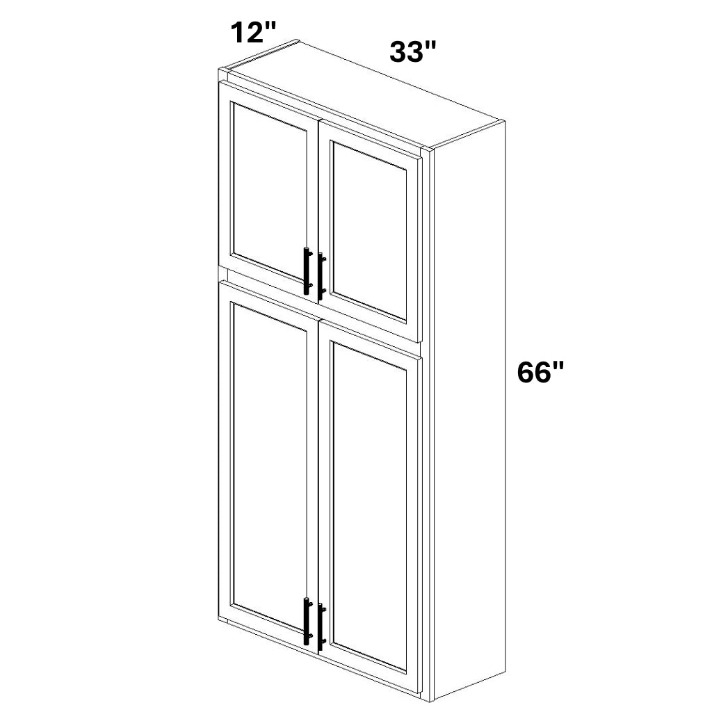 2 Door 24 over 42 Stacked Wall Cabinet