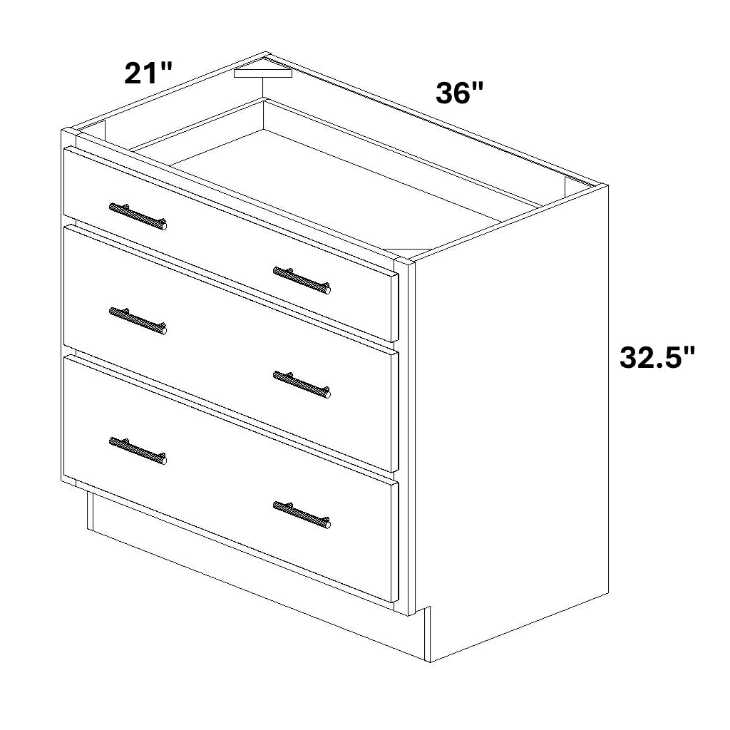 3 Drawer Vanity Base
