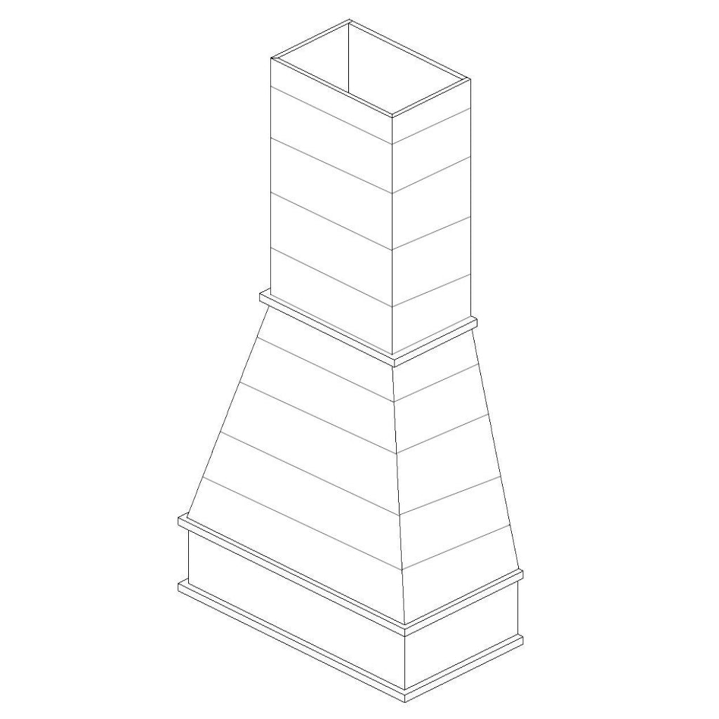 32.25" Shiplap Traditional Chimney Hood