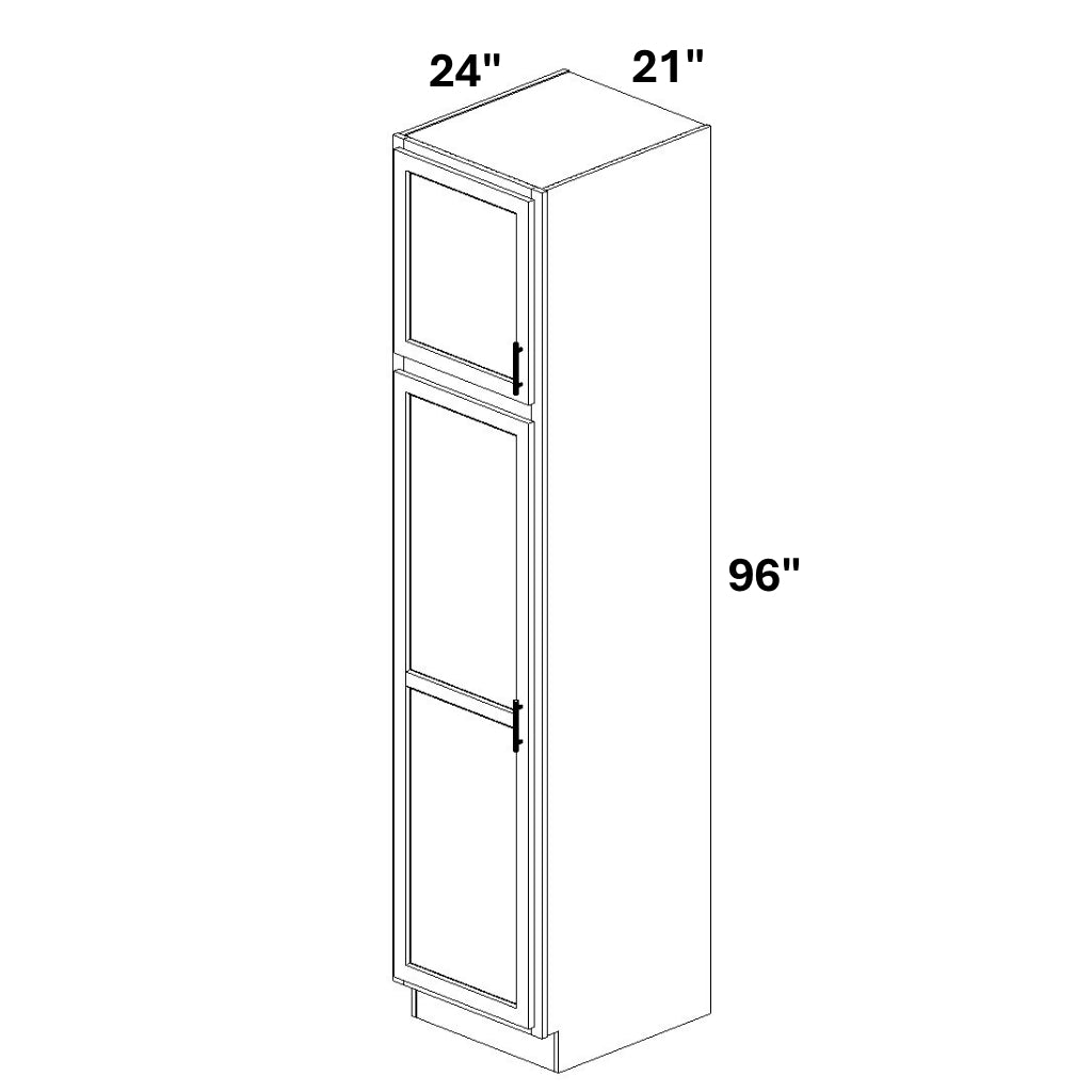 Pantry Cabinet Single Door Top and Bottom - 72 Configuration