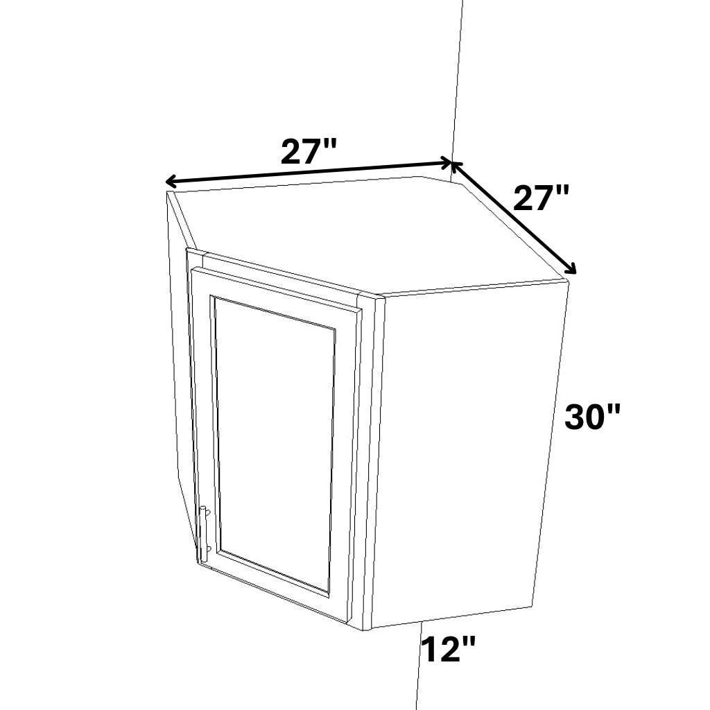 27 Wall Diagonal Corner Cabinet 15" Deep