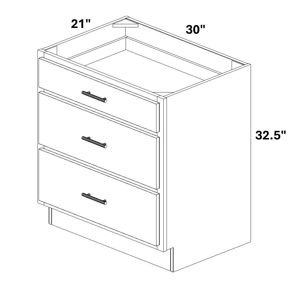3 Drawer Vanity Base