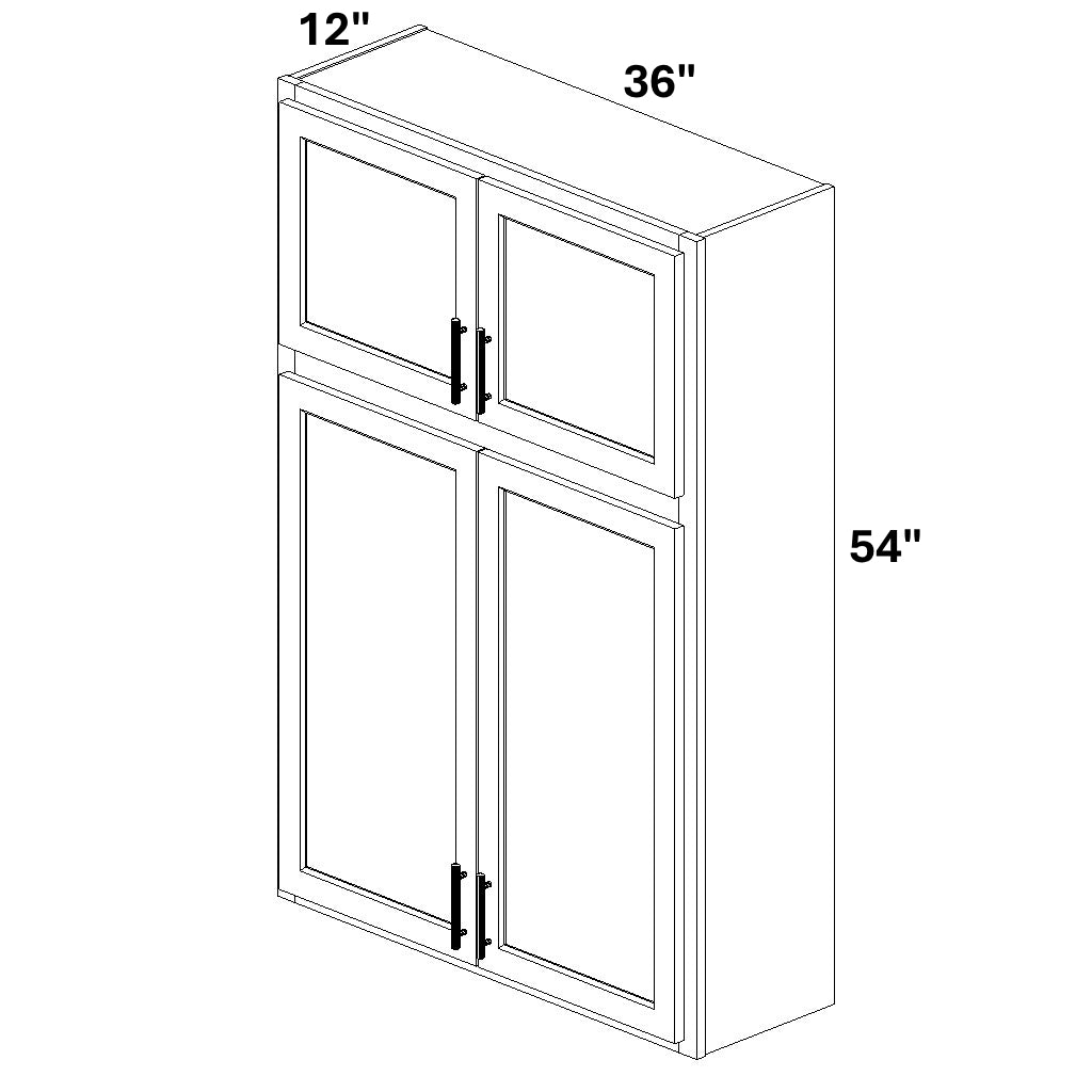 2 Door 18 over 36 Stacked Wall Cabinet