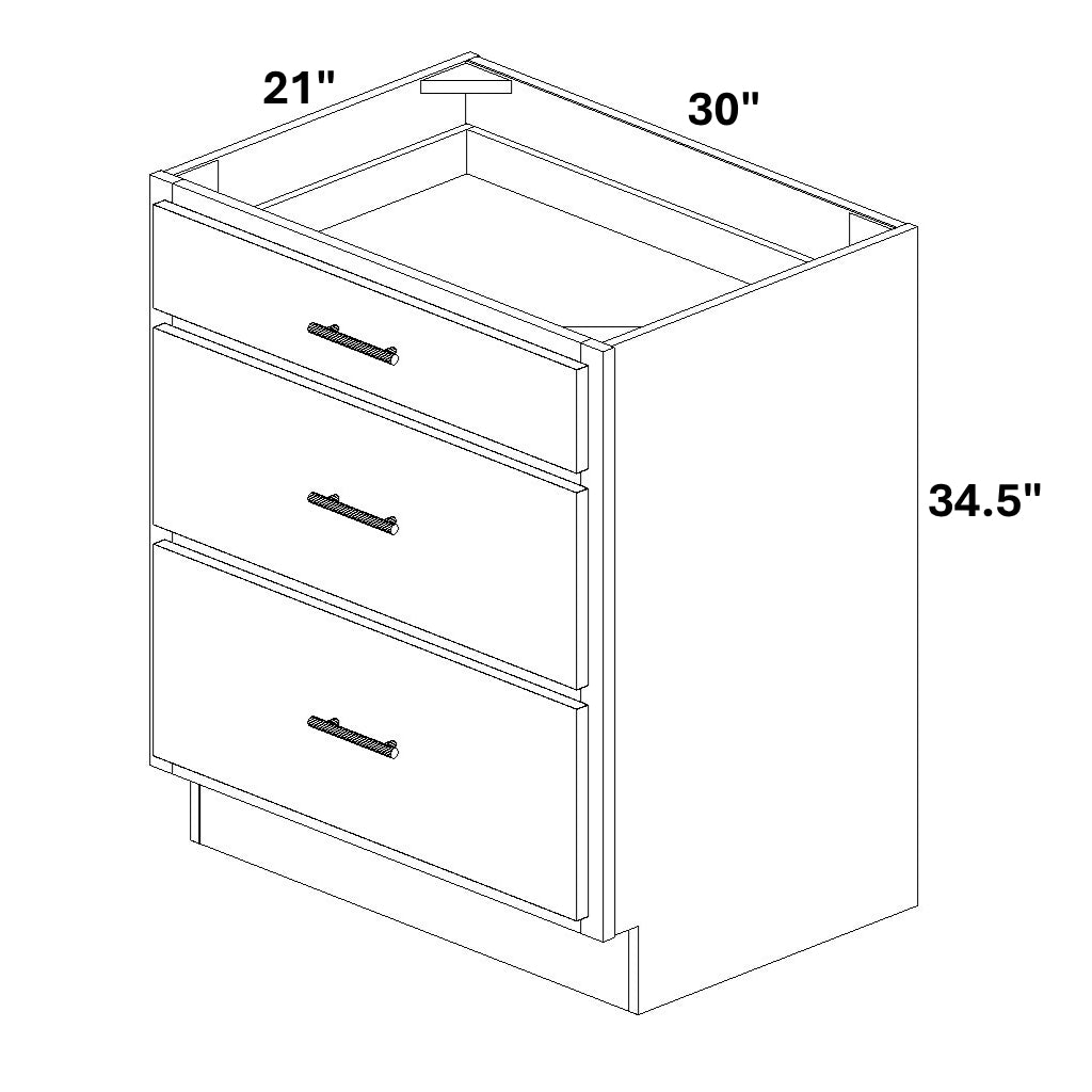 3 Drawer Vanity Base