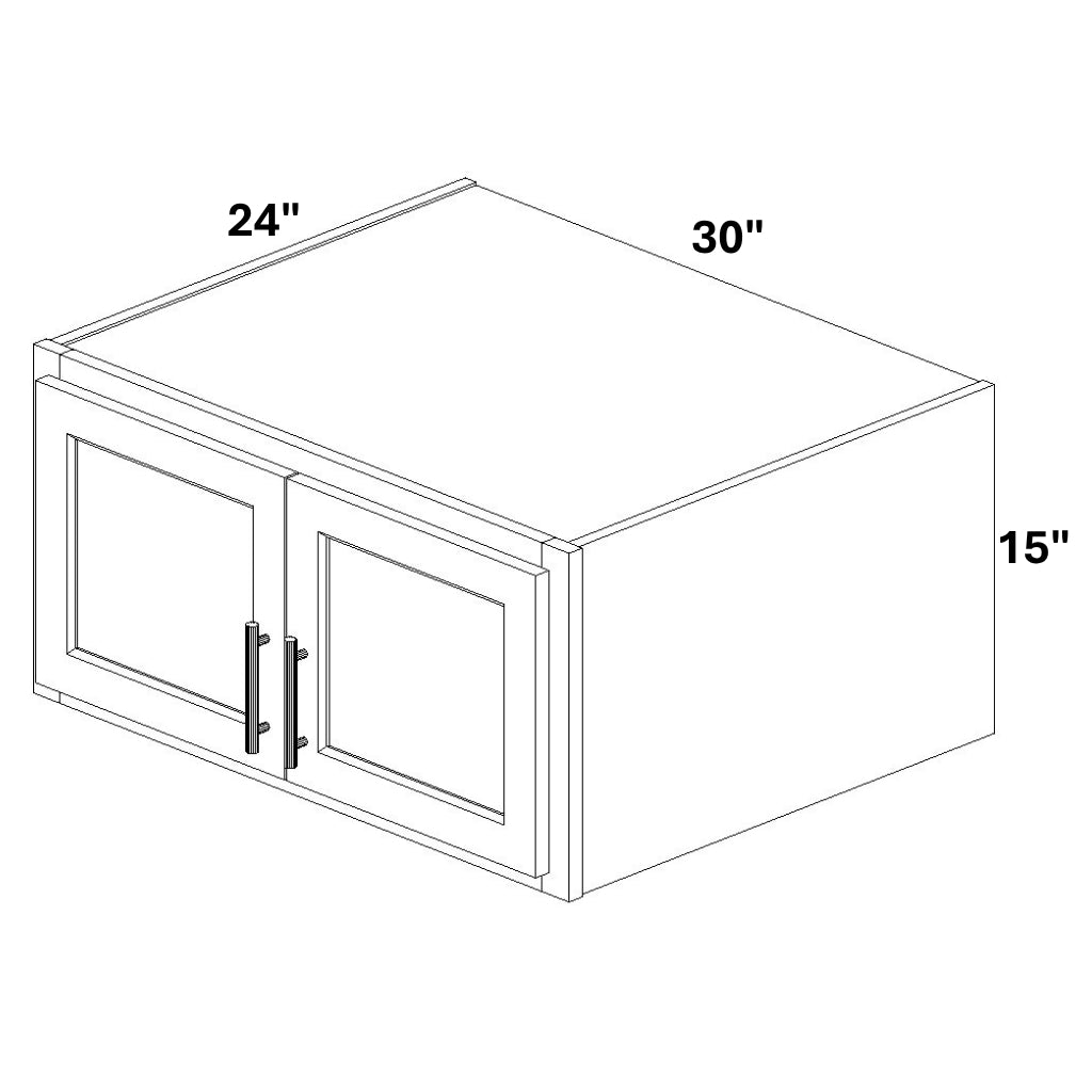 2 Door Wall Bridge Cabinet 24" Deep