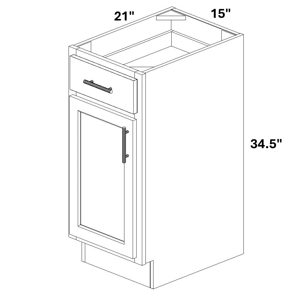 Vanity Base - 34.5 Tall (Single Door Single Drawer)
