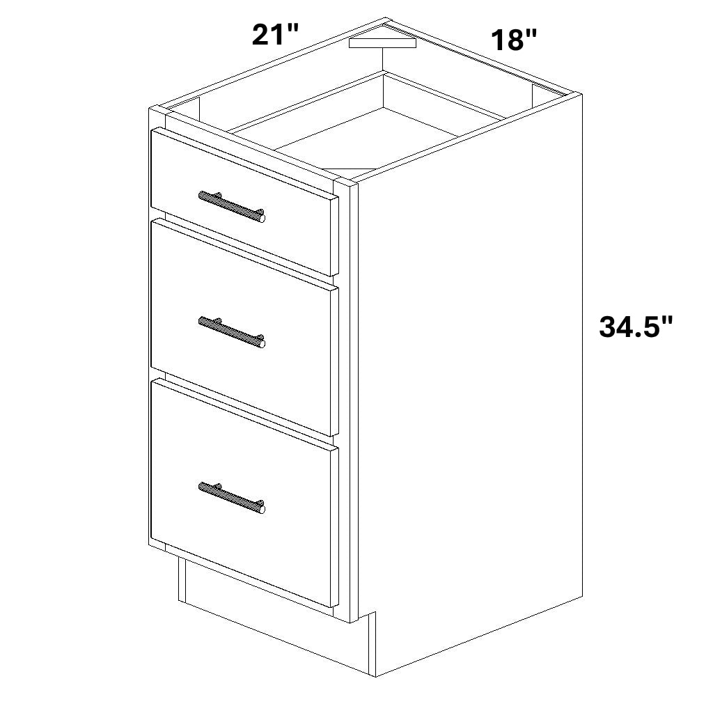 3 Drawer Vanity Base