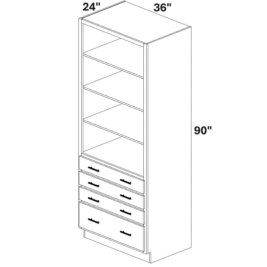 Closet Cabinet with 4 drawers at bottom