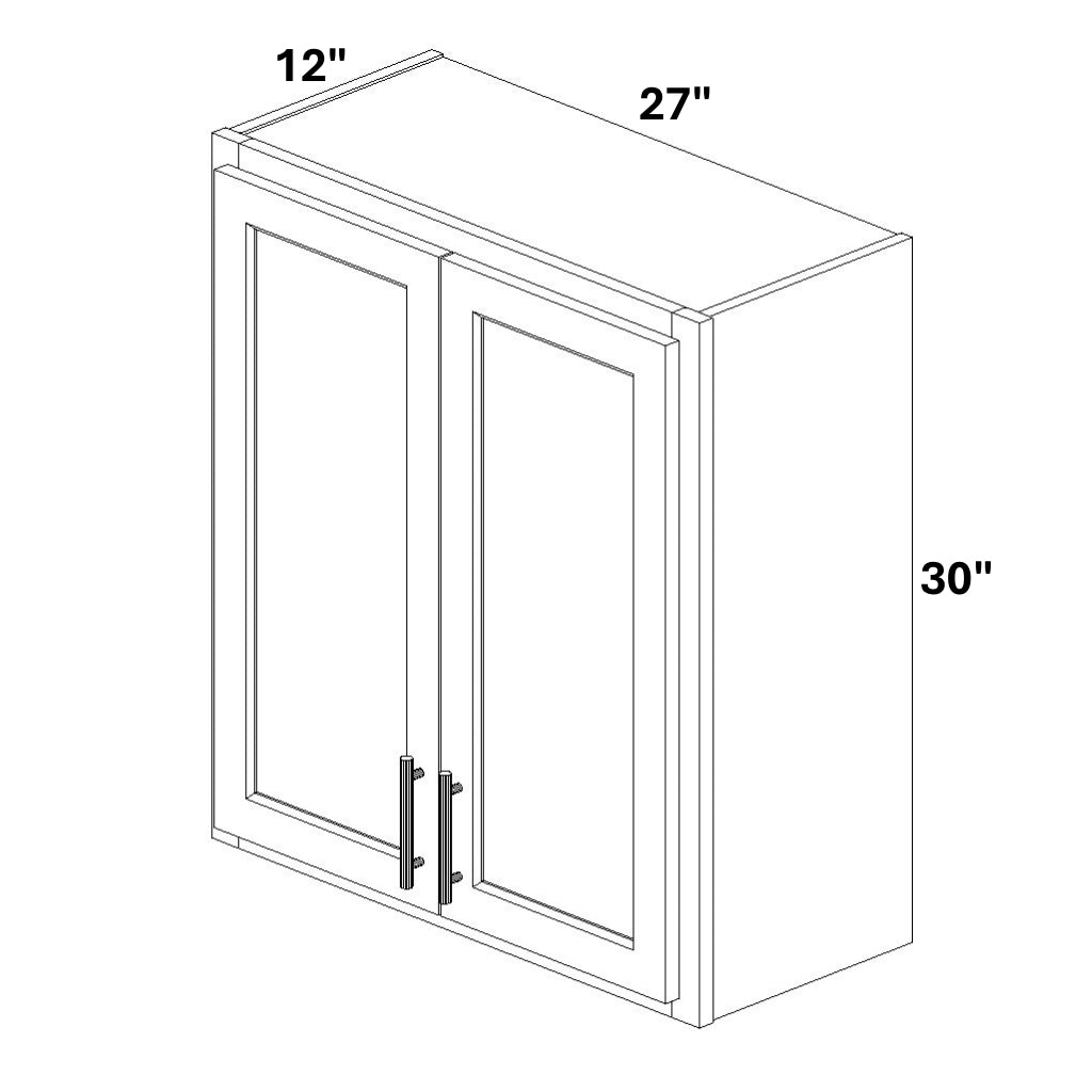2 Butt Door Wall Cabinet
