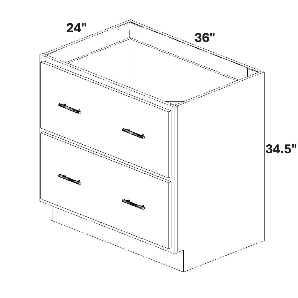 36" Base Cabinet with 2 Drawers
