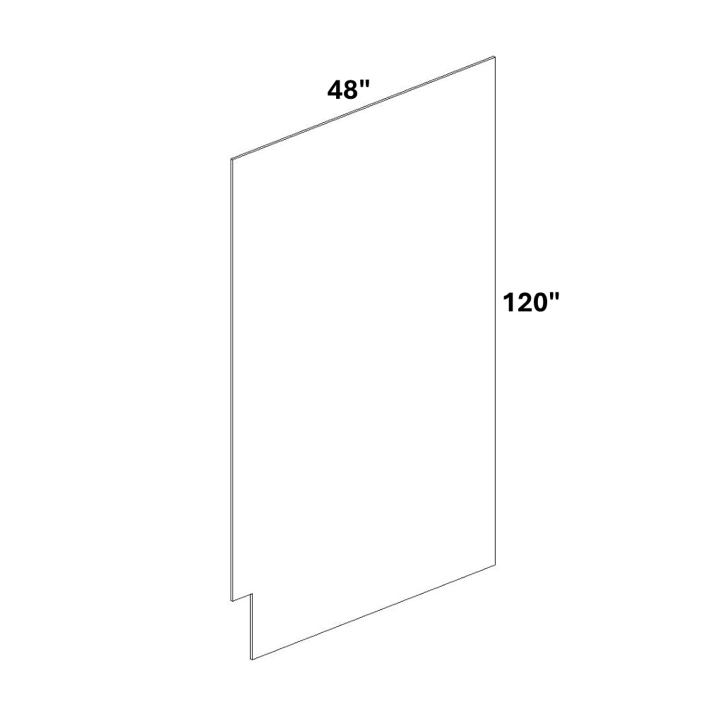 MDF end panel 48x120 (Right)