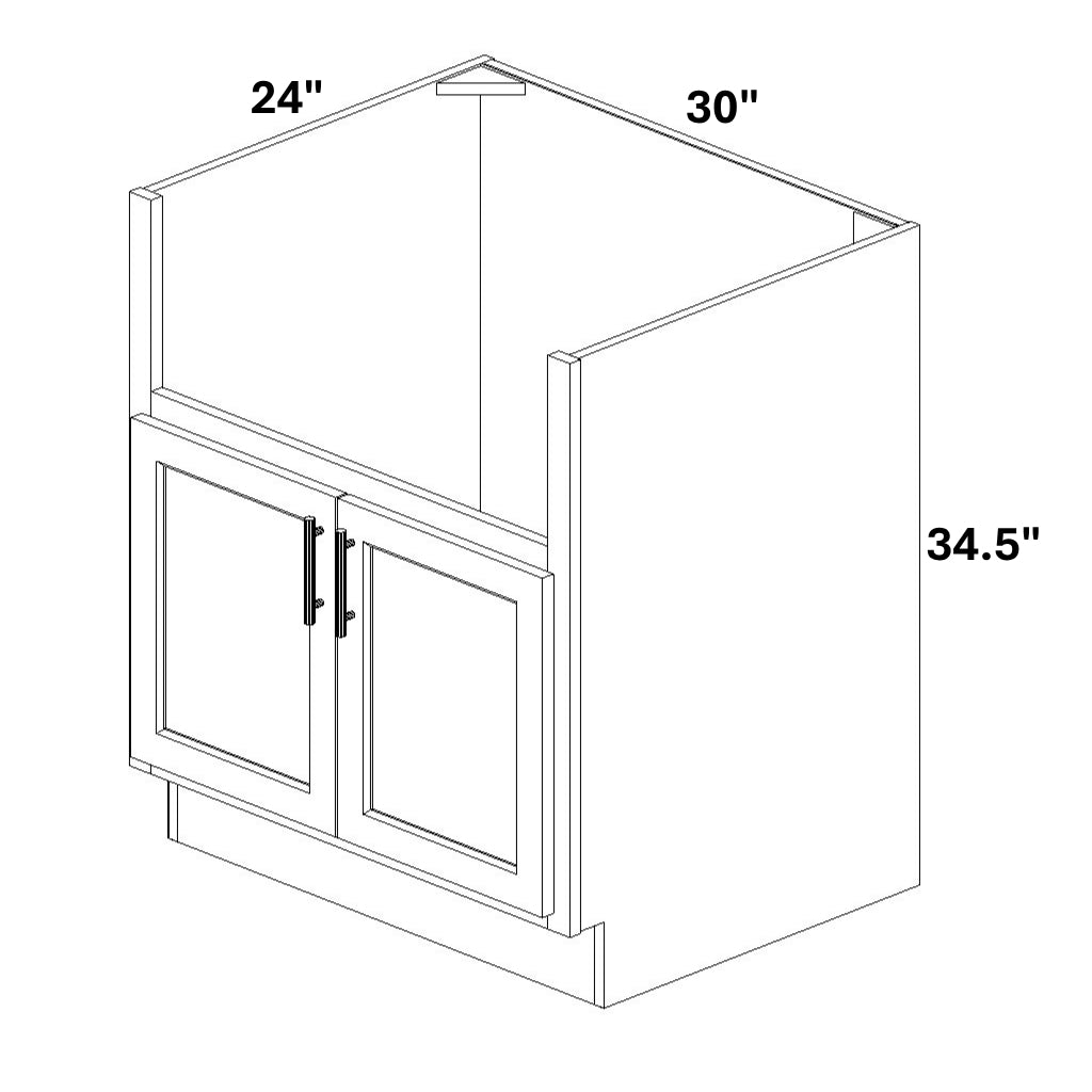 Apron Front Sink Base - 27x10 Cutout for Apron Sink