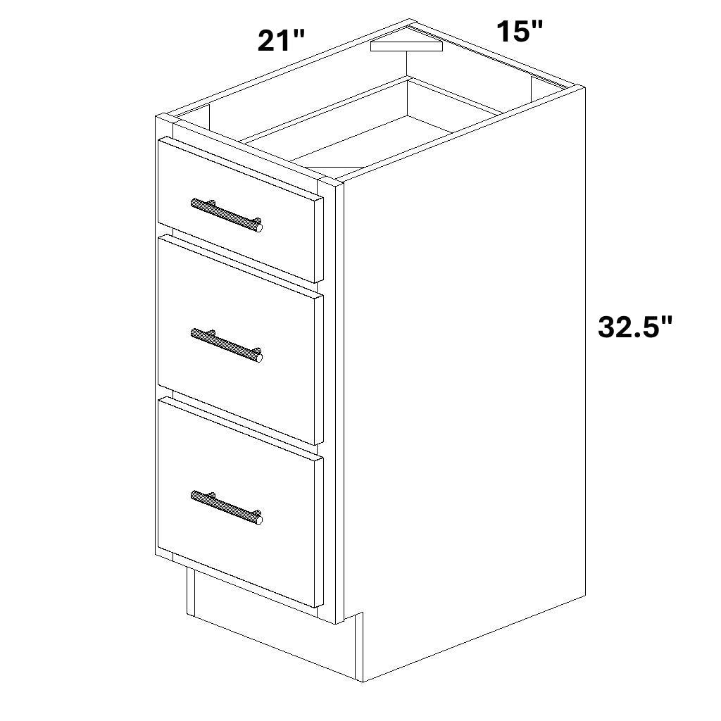 3 Drawer Vanity Base