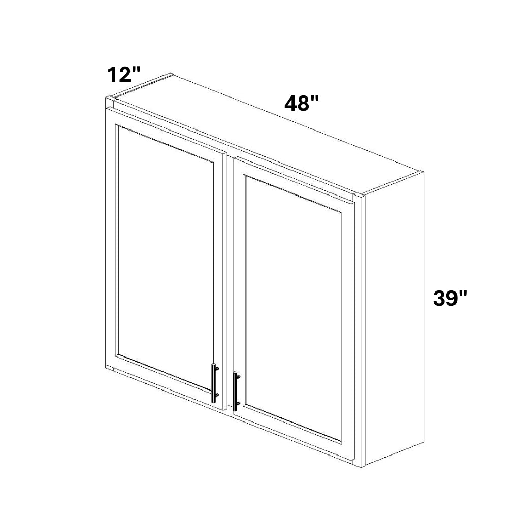 2 Door Wall Cabinet w/ Stile