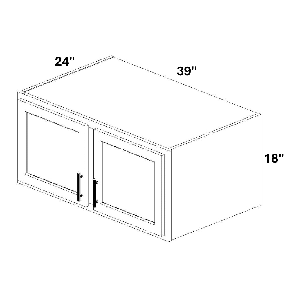 2 Door Wall Bridge Cabinet w/ Stile 24" Deep