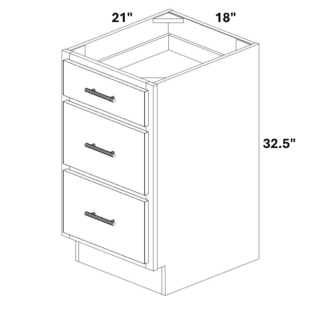3 Drawer Vanity Base