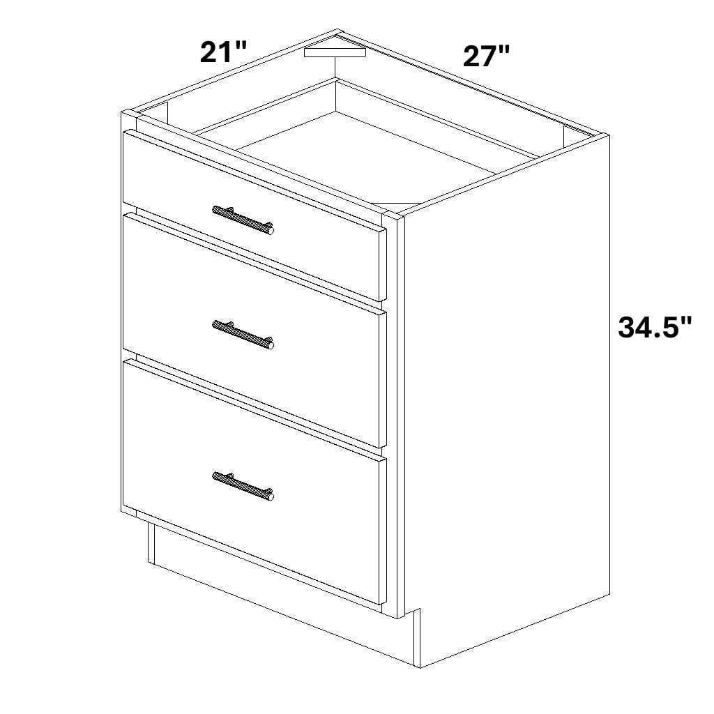 3 Drawer Vanity Base