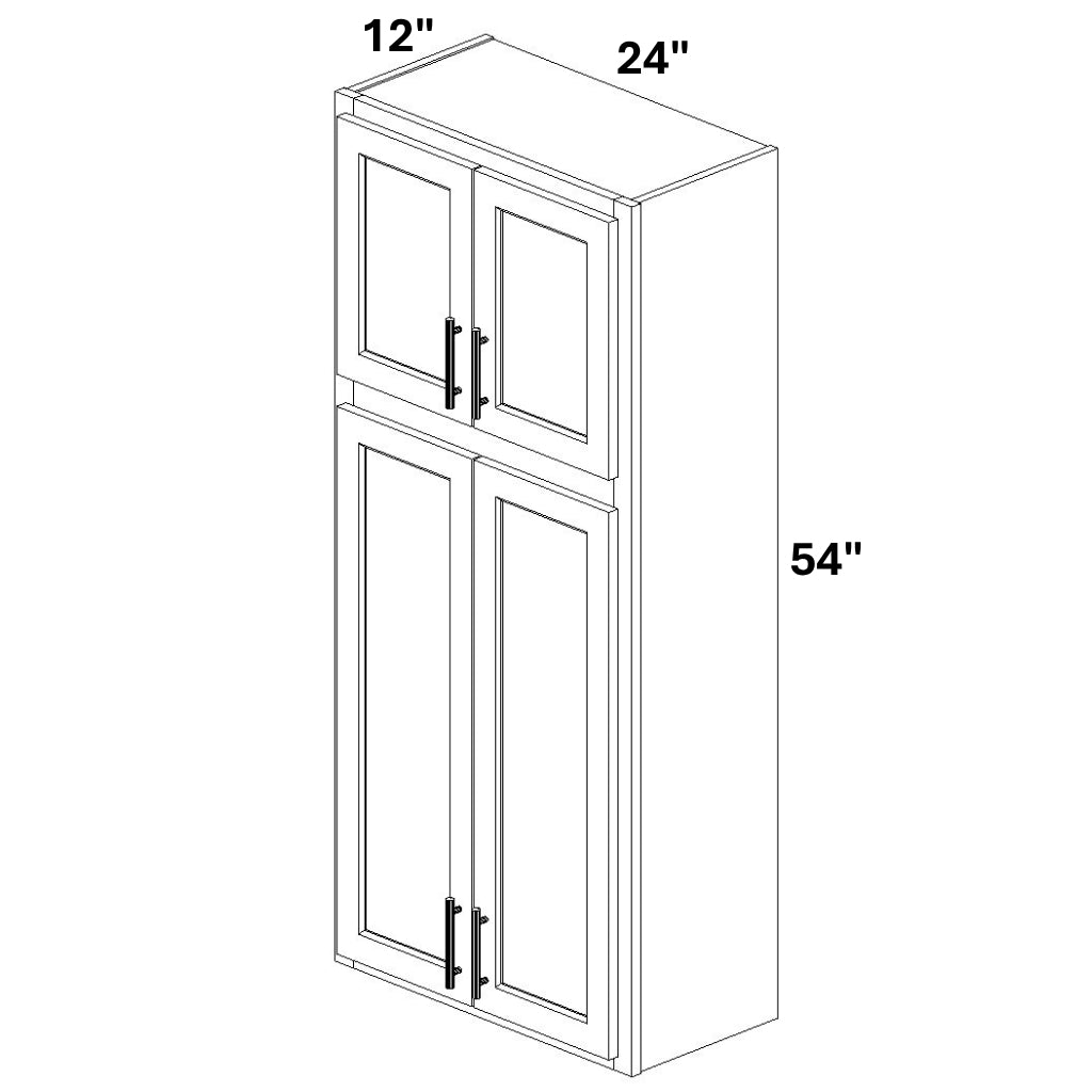 2 Butt Door 18 over 36 Stacked Wall Cabinet