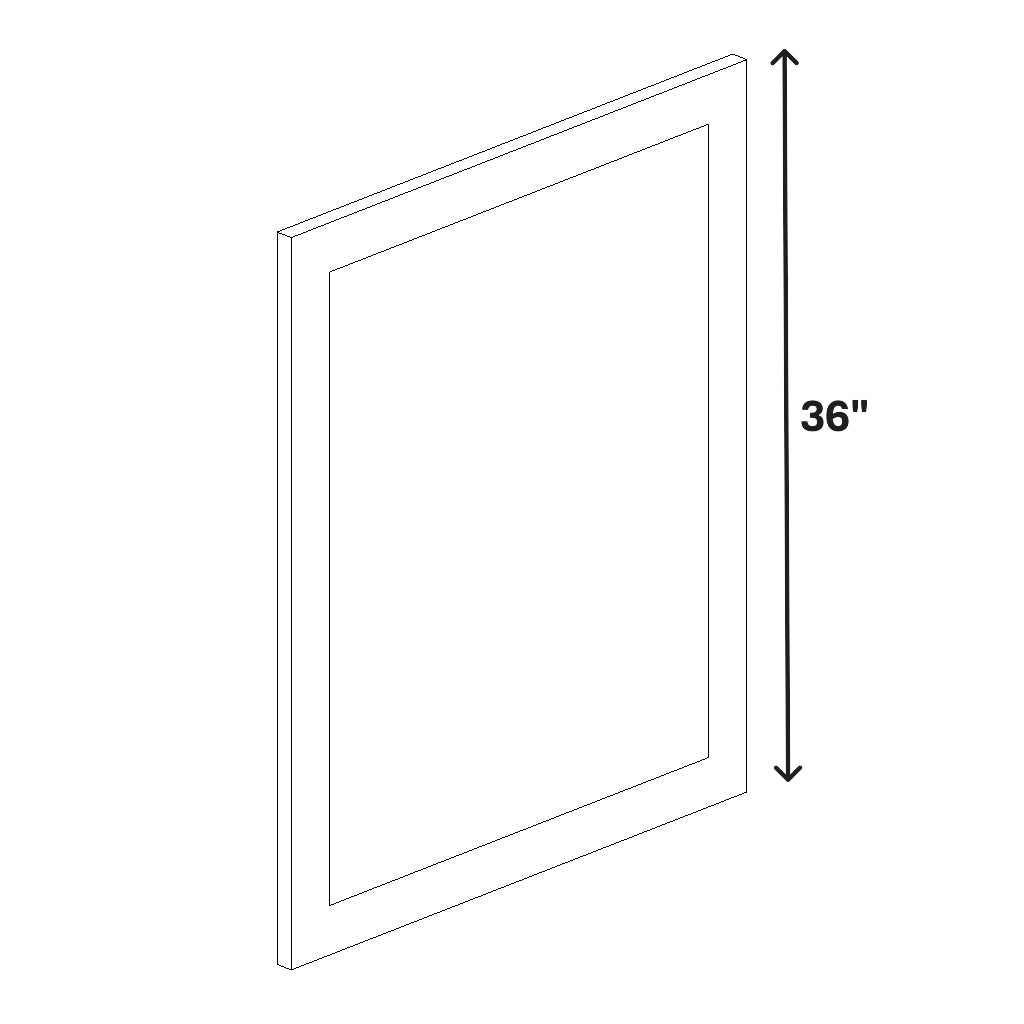 Loose Wall End Deco Door for 36" High x 12" Deep Cabinet
