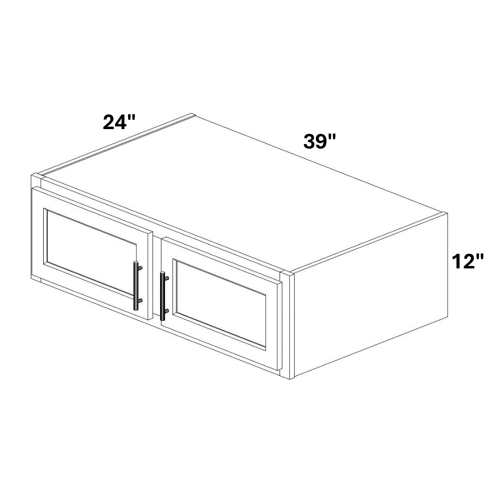 2 Door Wall Bridge Cabinet w/ Stile 24" Deep