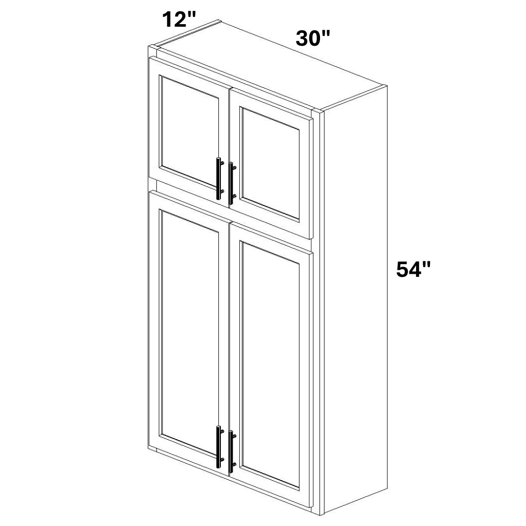 2 Door 18 over 36 Stacked Wall Cabinet