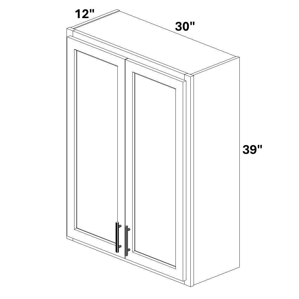 2 Butt Door Wall Cabinet