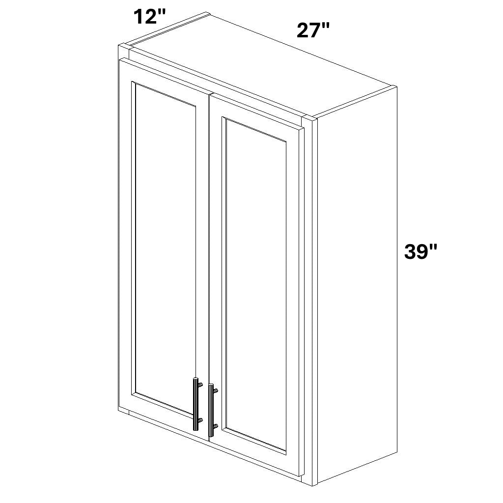 2 Butt Door Wall Cabinet
