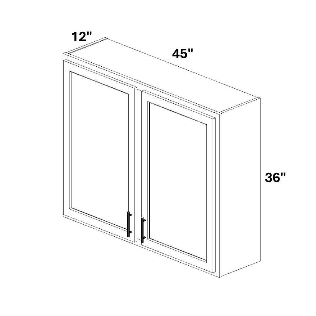 2 Door Wall Cabinet w/ Stile