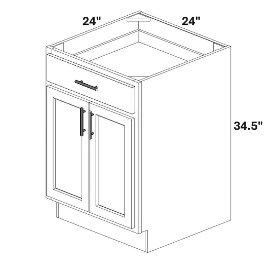 Base 2 Butt Doors / 1 Drawer