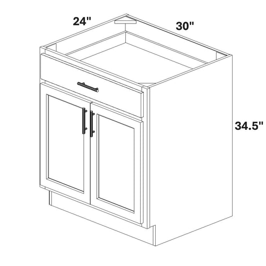 Base 2 Butt Doors / 1 Drawer