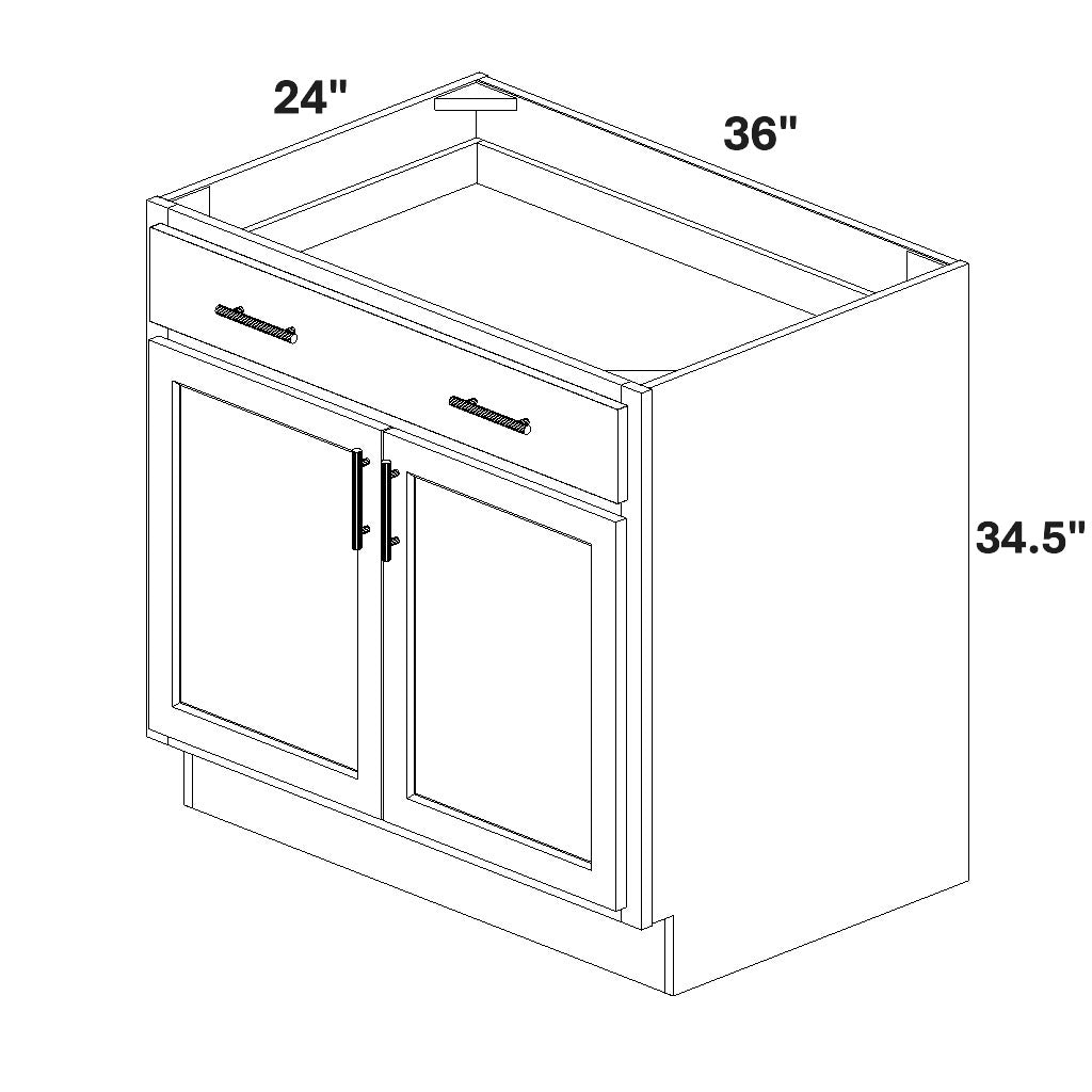 Base 2 Butt Doors / 1 Drawers