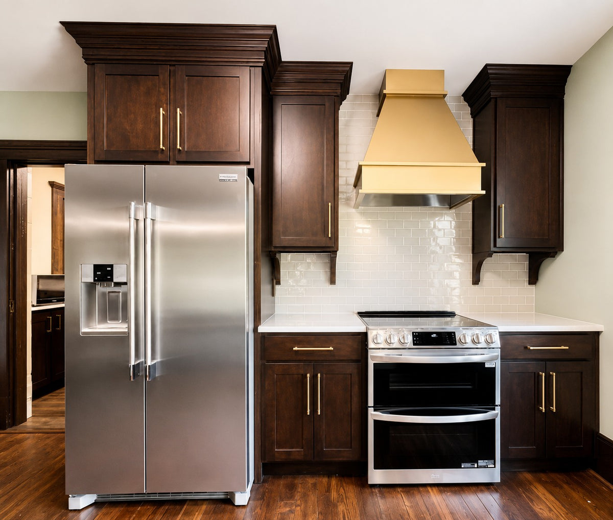 Custom Cafe Stain Kitchen Crown Molding Cabinet Warehouse