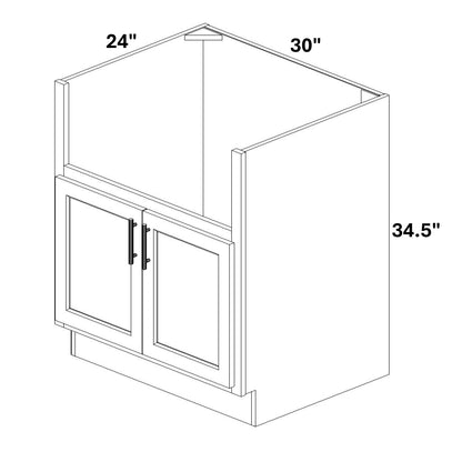 Apron Front Sink Base - 27x10 Cutout for Apron Sink