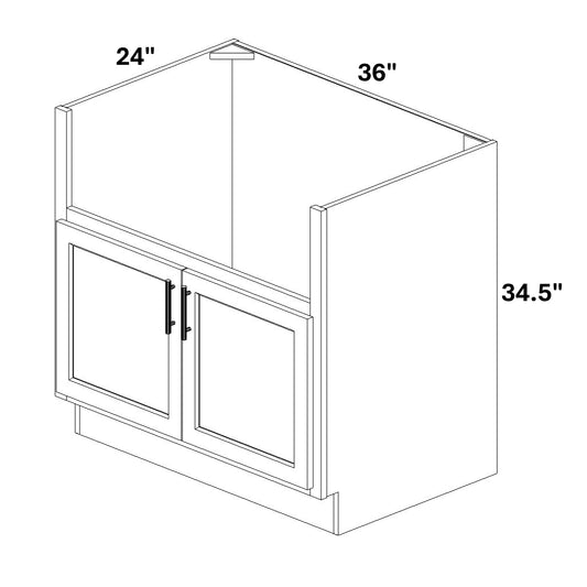 Apron Front Sink Base - 33x10 Cutout for Apron Sink