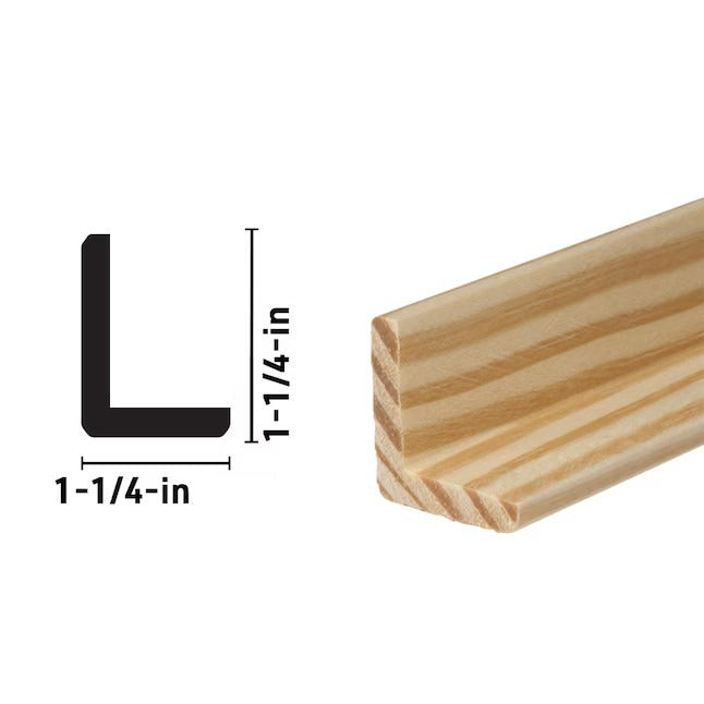 Large Outside Corner Molding 1.25 x 1.25 - 36" Long