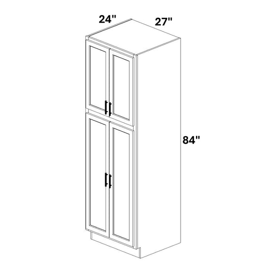 Pantry Cabinet Double Doors Top and Bottom