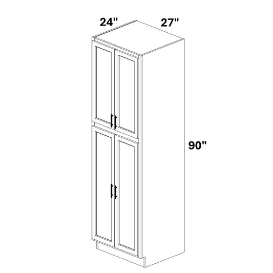 Pantry Cabinet Double Doors Top and Bottom
