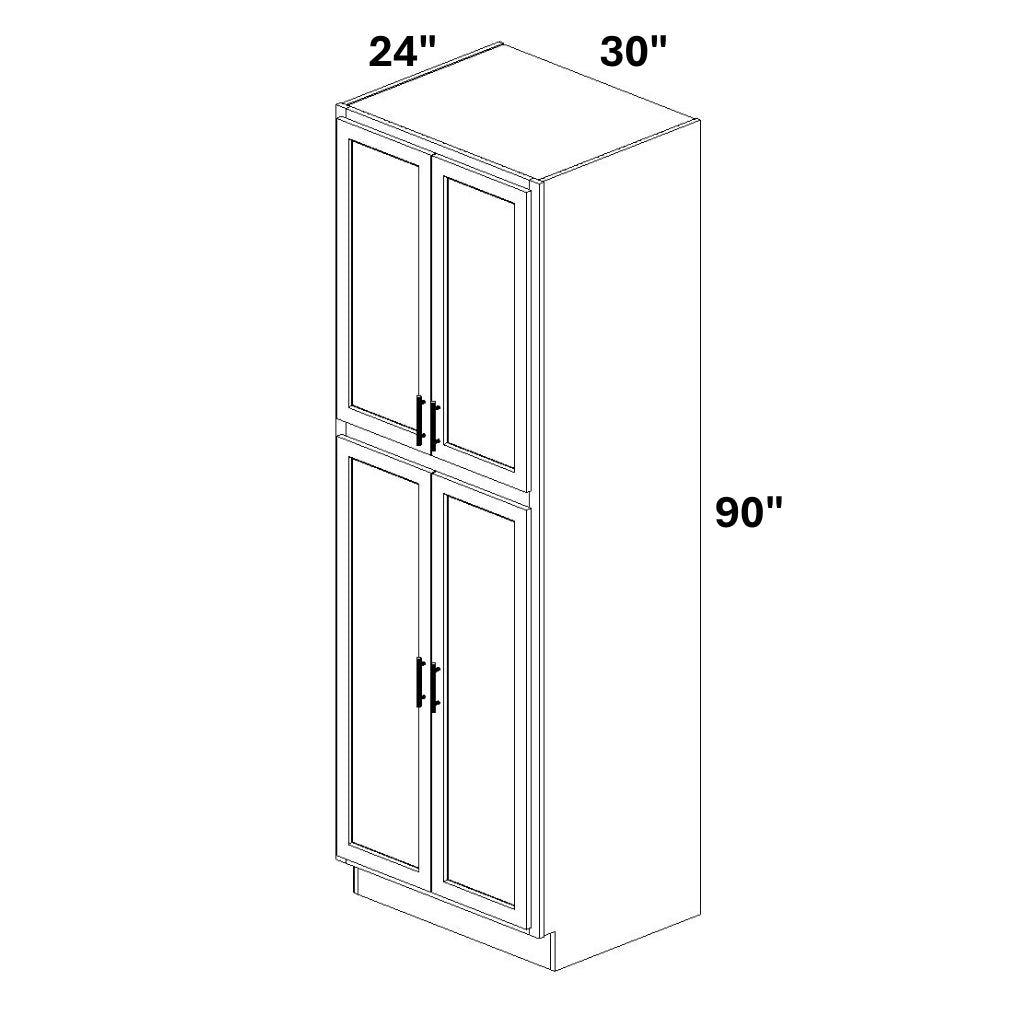 Pantry Cabinet Double Doors Top and Bottom