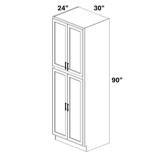 Pantry Cabinet Double Doors Top and Bottom