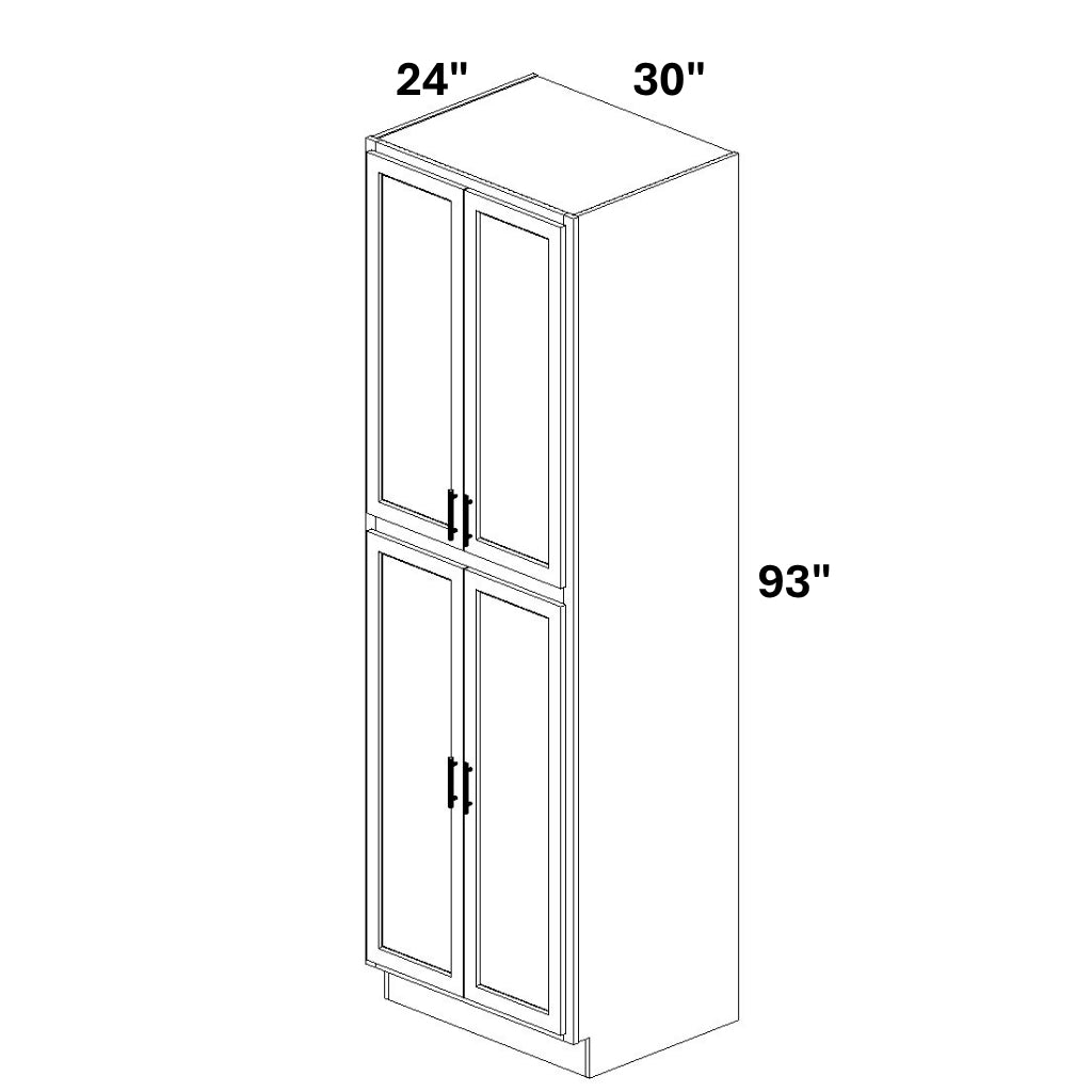 Pantry Cabinet Double Doors Top and Bottom