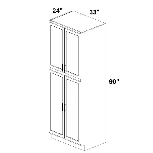 Pantry Cabinet Double Doors Top and Bottom