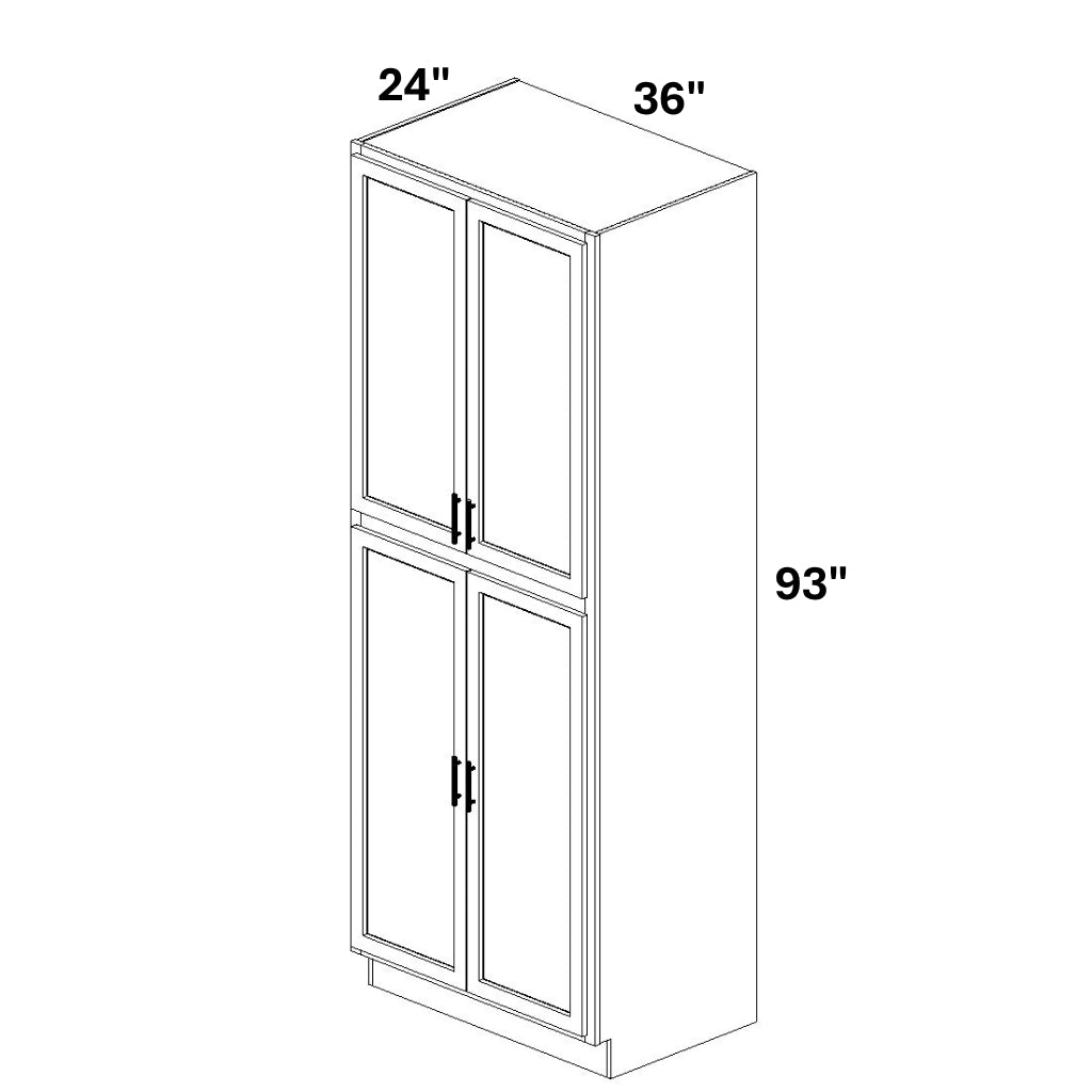 Pantry Cabinet Double Doors Top and Bottom