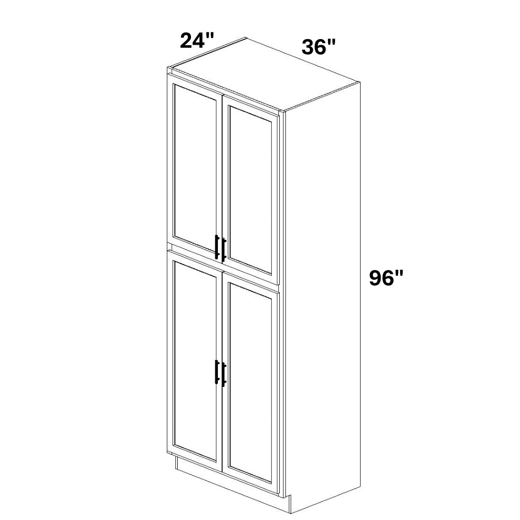 Pantry Cabinet Double Doors Top and Bottom