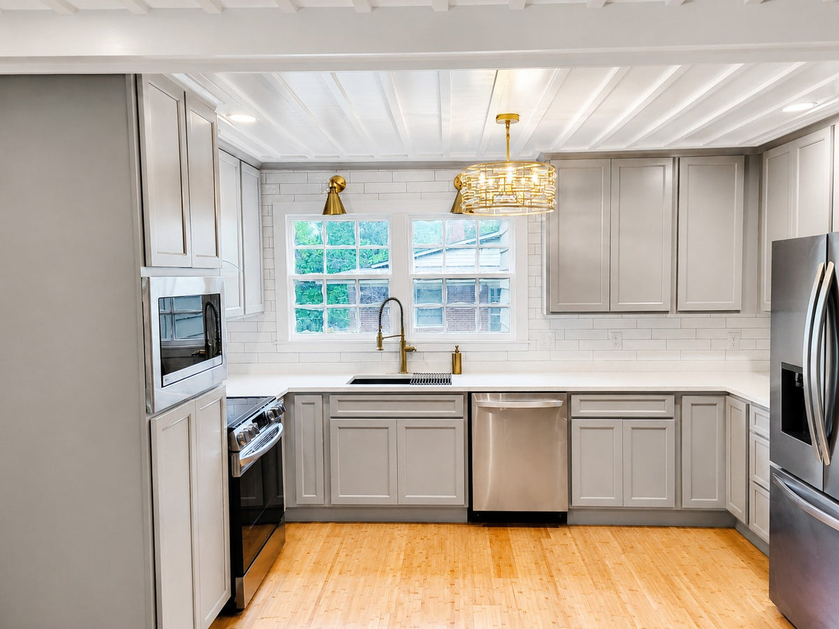 Stock Gray Kitchen Cabinets Sink Wall Cabinet Warehouse