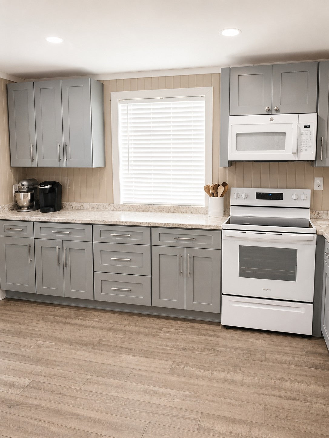 Stock Gray Shaker Kitchen Cabinets Cabinet Warehouse 01
