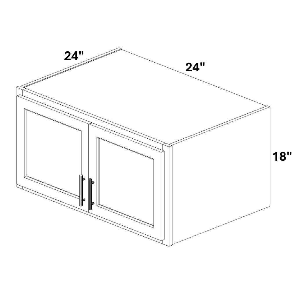 2 Butt Door Bridge Cabinet 24" Deep