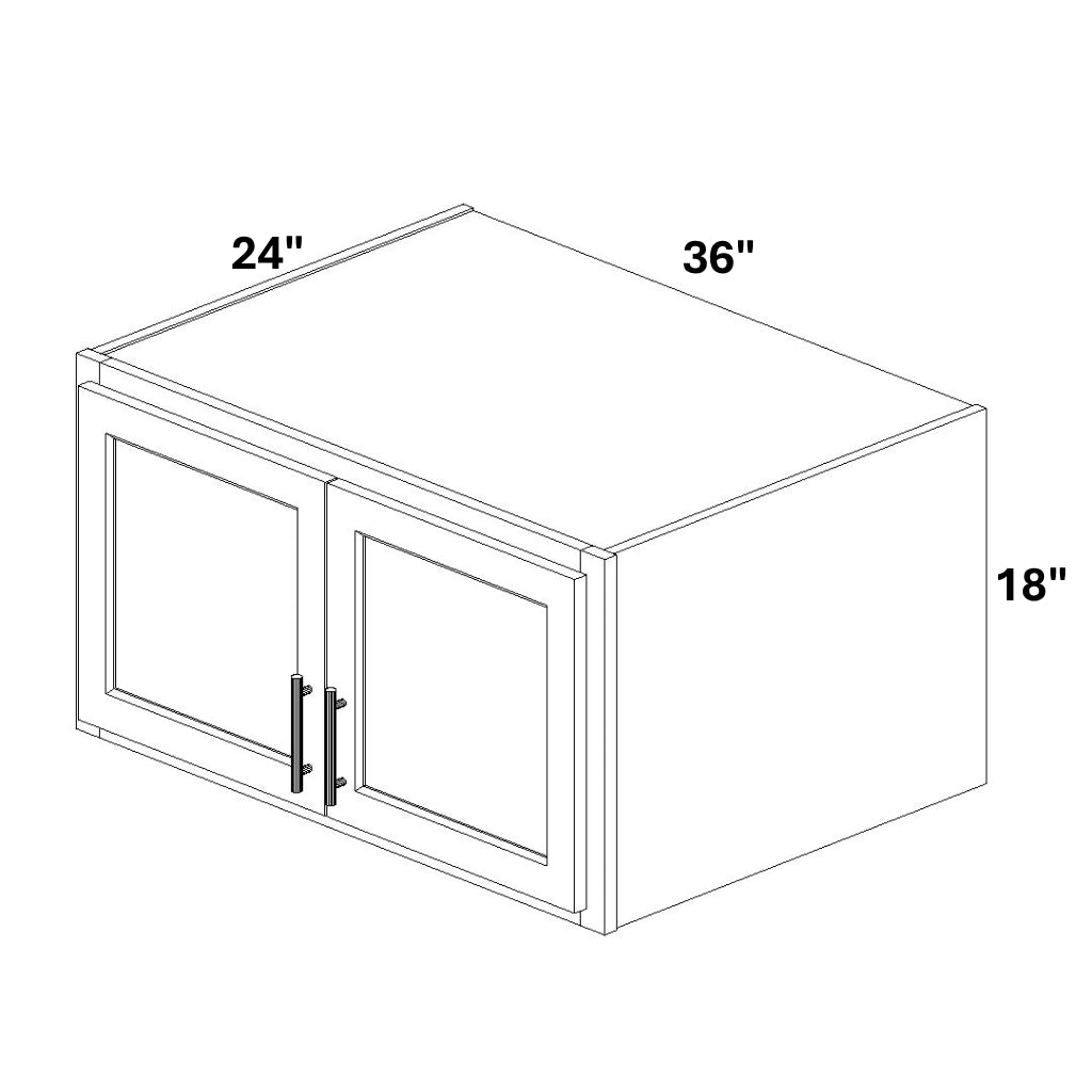 2 Door Wall Bridge Cabinet 24" Deep
